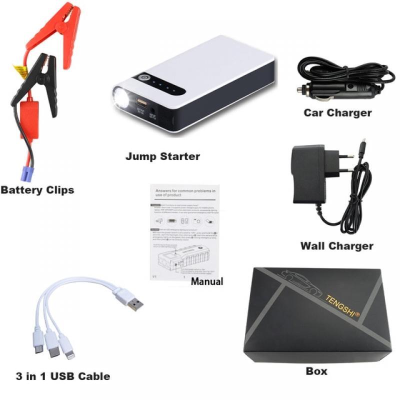 Car Jump Starter Power Bank 12000mAh Portable Battery Station  Jump Starter Car Emergency Booster Starting Device Car Charger