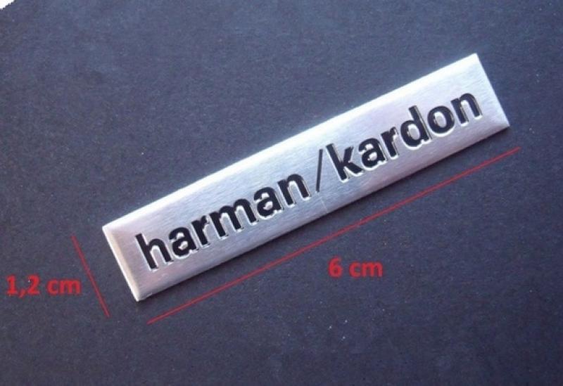 4pcs/lot 6x1.2cm harman/kardon Hi-Fi Speaker audio Speaker 3D Aluminum Badge Emblem