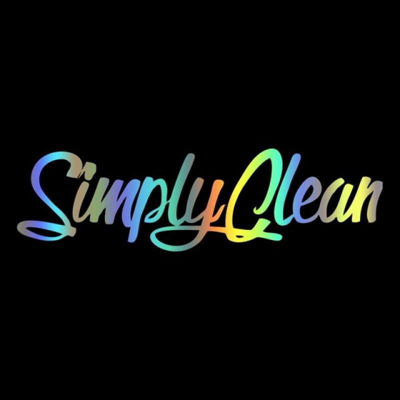 CS40085# Vinyl Decal Simply Clean Car Sticker Waterproof Auto Decors on Bumper Rear Window