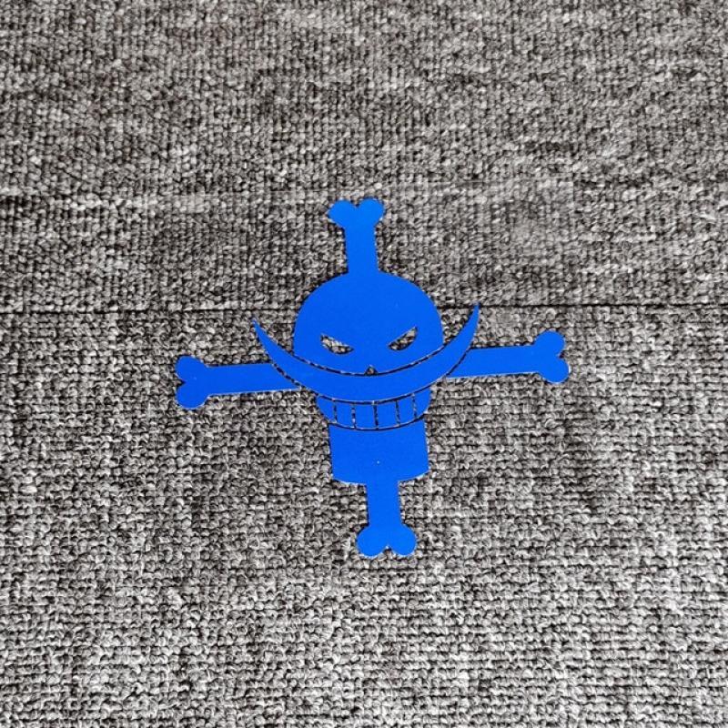 Car Stickers Whitebeard Pirates Marine Reflective Decoration For Fuel Tank Cap Bumper Trunk Motorcycle Helmet Laptop Phone C40