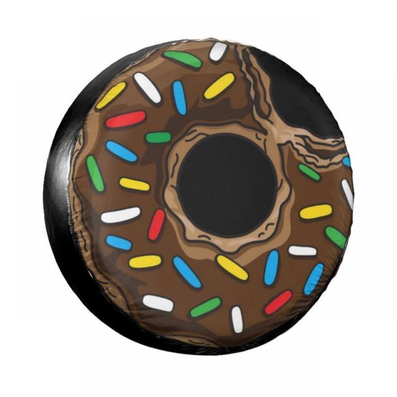 Donut Doughnut Spare Tire Cover for Jeep Pajero Custom Circular Bread Waterproof Car Wheel Covers Car Inch