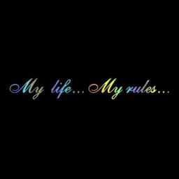 11208# 60CM/80CM/100CM My Life...My Rules...Vinyl Decal Car Sticker Waterproof Auto Decors on Truck Bumper Rear Window