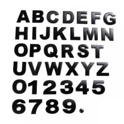 New 45 And 25mm 3D DIY Letters Alphabet Emblem Chrome And Black Car Sticker Digital Badge Logo Accessories Motorcycle