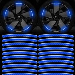 NEW 20PCS Auto Motorcycle Bicycle Wheel Hub Reflective Sticker Tire Rim Luminous Sticker Safety Reflective Strip Sticker