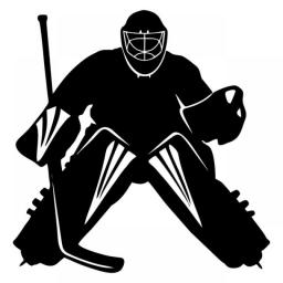 S61190# Hockey Player Goalkeeper Die-Cut Vinyl Decal Car Sticker Waterproof Auto Decors On Car Body Bumper Rear Window Laptop