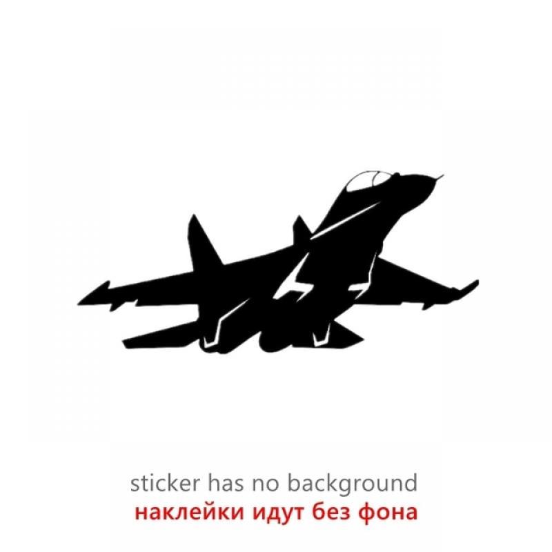 CS-10374# Vinyl Decal Su-27 Aircraft Car Sticker Waterproof Auto Decors on Truck Bumper Rear Window Choose Size