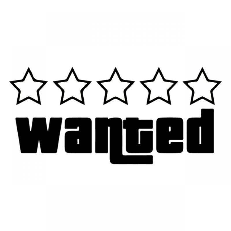 CS-10798# Various Sizes Vinyl Decal Wanted Car Sticker Waterproof Auto Decors on Truck Bumper Rear Window