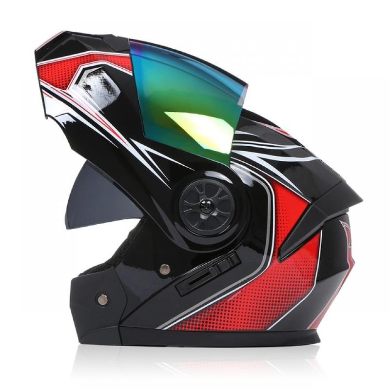 Men Women New Motorcycle Modular Double Visor Flip Up Helmets Motorbike Helmets Casco Moto Full Face Motocross Capacetes