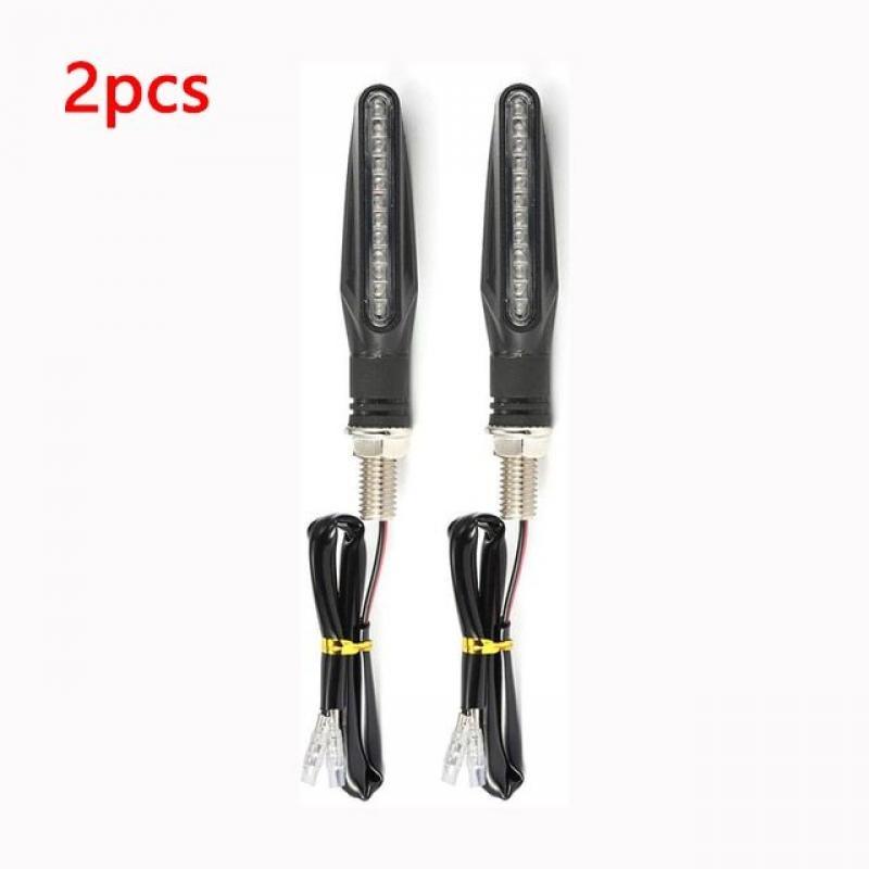 2PCS Universal LED Motorcycle Turn Signal Light 12v IP68 Waterproof Amber Flasher Indicator Blinker Rear Lights Lamp Accessories
