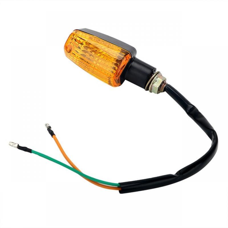 2Pcs Motorcycle Mini Turn Signal Light Yellow LED Universal Motorcycle Light Blinkers Flasher Amber Blinker Moto Accessories