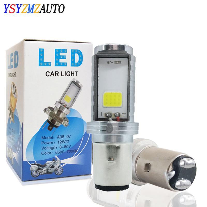 1pcs 12000LM BA20D Headlight Bulb H6 LED  Light Hi-Lo Beam Light Lamp Bulb  Motorcycle Auxiliary Lights Led Headlight 6500K 12V