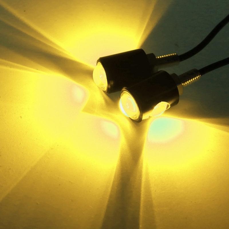 Universal Motorcycle LED Eagle Eye Shape Mini License Plate Light Turn Signal Turn Indicator Tail Rear Light Brake Fog Lamp Bulb