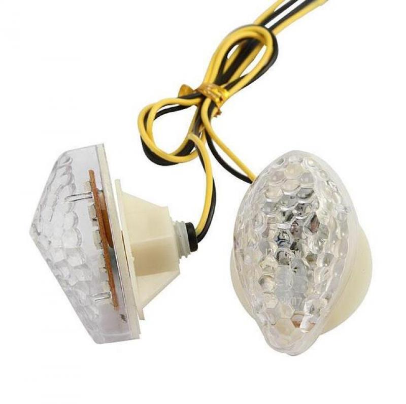 Motorcycle Flush Mount LED Turn Signals Indicator Blinker Light Amber Flasher for Honda CBR 600 F4 F4i CBR600RR CBR1000RR