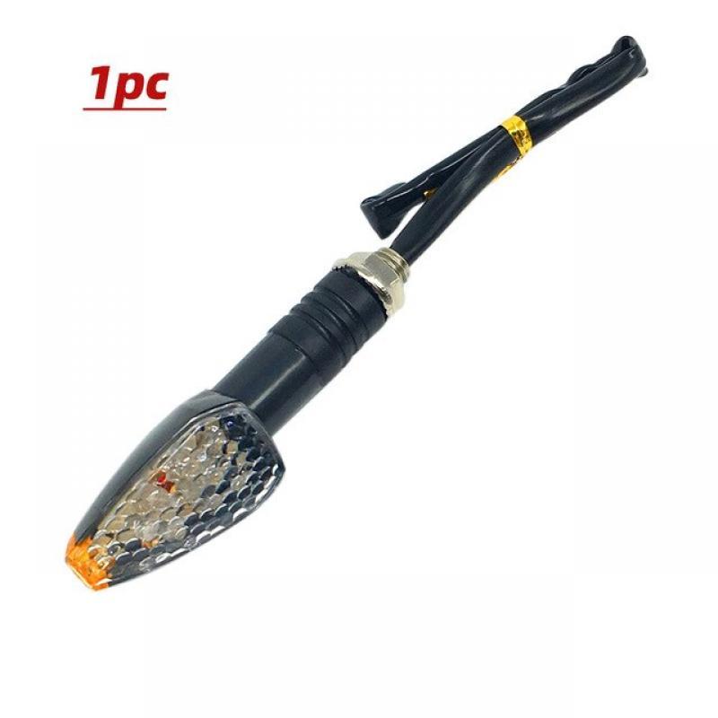 1pcs Universal Motorcycle LED Turn Signals Long Short Turn Signal Indicator Lights Blinkers Flashers Amber Color Accessories ABS