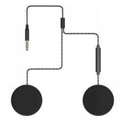 Bluetooth Motorcycle Helmet Headset Dual Speakers Braided Earbud Headphones Flat Headband Earphones 3.5mm Stereo Plug