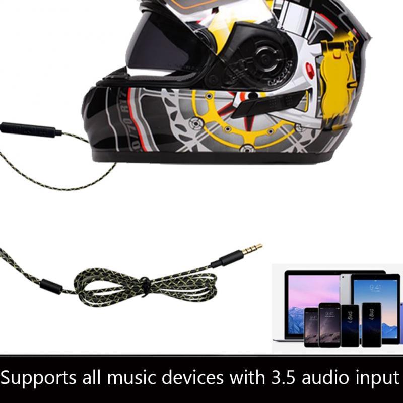QY7 Inline Control Headset with Mic for Motorcycle Helmet Intercom Interphone