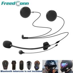 Freedconn Motorcycle Intercom Accessories Soft & Hard Earphone Mic For TCOM-SC FDC-01VB COLO T-MAX T-REX Full/Open Face Helmet