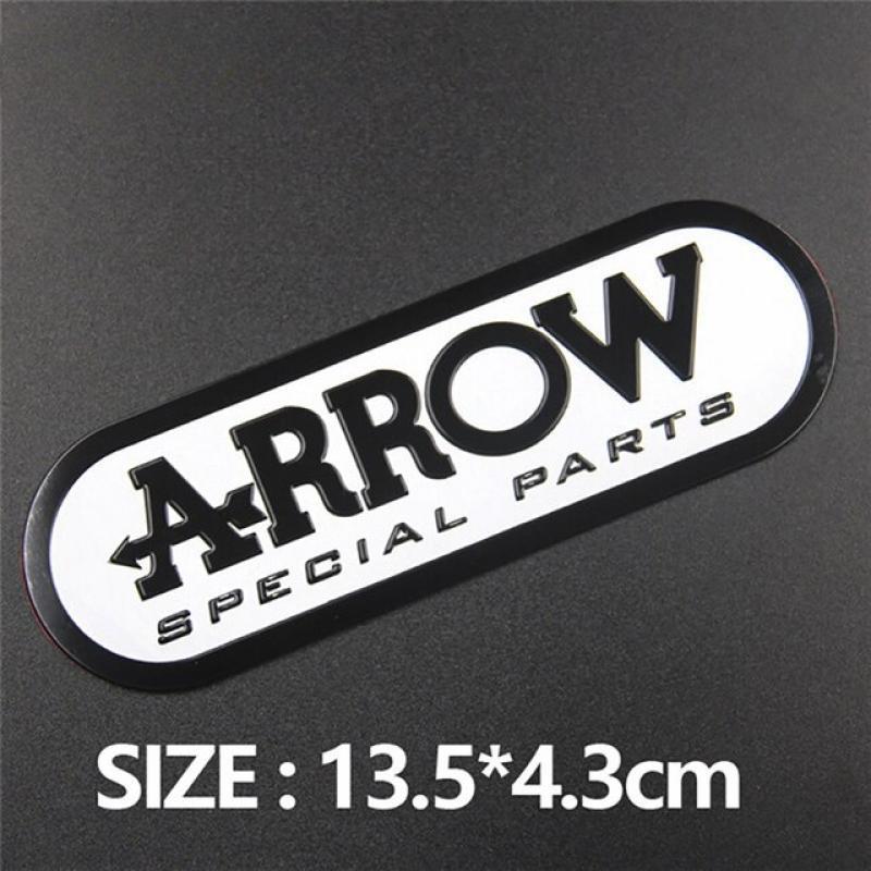 Motorcycle Exhaust Tip Pipe Stickers Aluminium 3D Heat-resistant Muffler Decals for Yamaha Honda Arrow Moto Cross Modified Parts