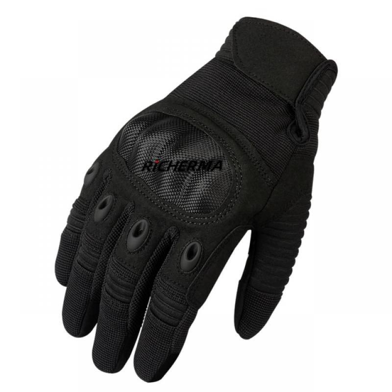 Summer Motorcycle Gloves Men Hard Knuckles Touch Screen Full Finger Glove Tactical Military Dirt Bike Cycling Protective Gloves