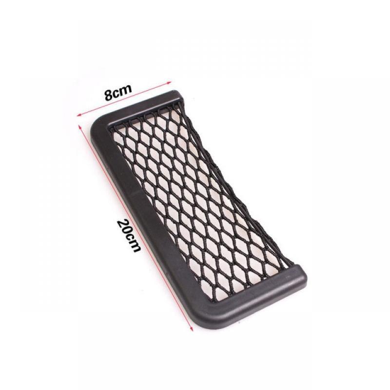 1PC Car Organizer Storage Bag Auto Back Rear Mesh Holder for Phone Paste Net Pocket Cellphone Mount Car Accessories