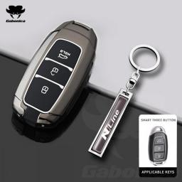 New Zinc Alloy Car Key Cover Case Shell For Hyundai N I30 Ix35 Kona Encino Solaris Azera Grandeur Ig Accent TM Palisade Santa Fe