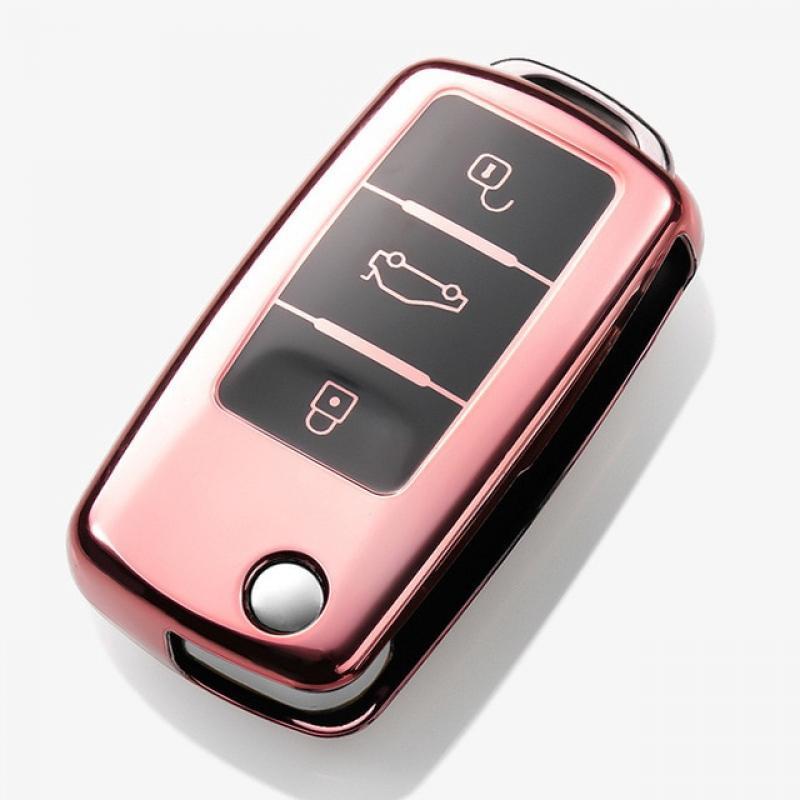Auto Tpu Car Key Case Cover for VW Volkswagen Polo Tiguan Passat B5 B6 B7 Golf 4 5 6 MK6 Jetta Lavida for Skoda Octavia