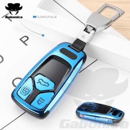 New PC Nano Plating Car Key Cover Case Shell For Audi A6 A5 Q7 S4 S5 A4 B9 Q7 A4L 4m TT TTS RS 8S 2016 2017 2018 Accessories