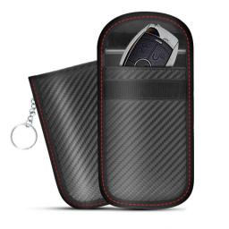 Faraday Card Car Keys Case FOB Signal Blocker Bag RFID Shielding Key Credit Card Bags Organizer For Privacy Protection