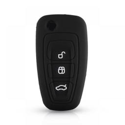 KEYYOU Flip Remote Car Key Case Silicone Cover For Ford Ranger C-Max S-Max Focus Galaxy Mondeo Transit Fiesta Escape Ecosport