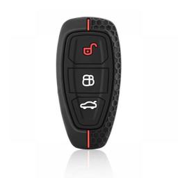 For Ford Puma Grand C Max Focus Mondeo Kuga Fiesta Ecosport Transit Kuga Silicone Remote Key Case Keychain Car Key Cover