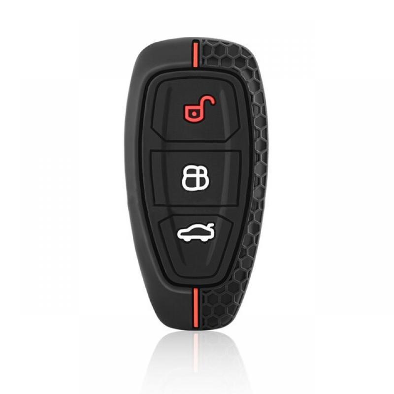 For Ford Puma Grand C Max Focus Mondeo Kuga Fiesta Ecosport Transit Kuga Silicone Remote Key Case Keychain Car Key Cover