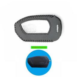 DXL4950 Real Leather Key Case Keychain Cover Bag For Pandora DXL 4950 DX-90BT DX-91 Two Way Russian Version Car Alarm LCD Remote