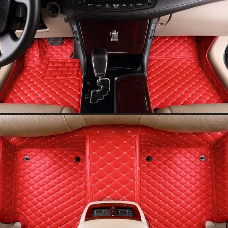 Custom Auto Luxury Leather Car Floor Mat For Opel Corsa d 2007 2008 2009 2010 2011 Car Mat Full Set Women Waterproof Accessories