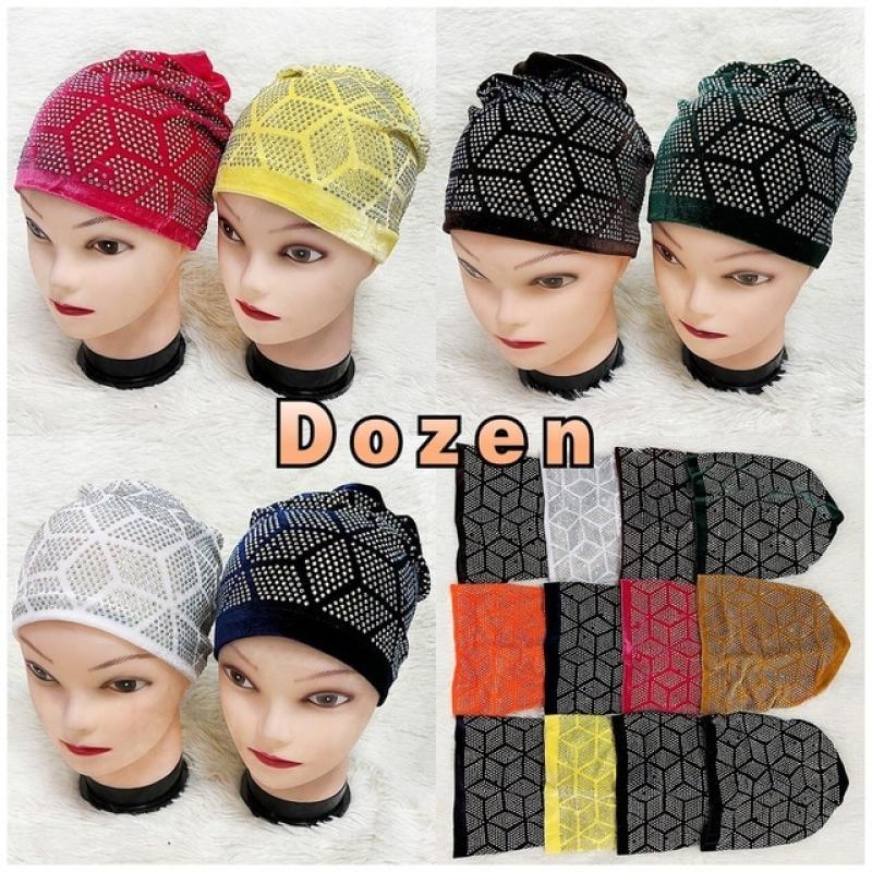 Special Price Limited Time Offer Muslim Women Headscarf Space Layer Fabric Applique Headwear Solid Indian Bean Hair Hat Lady Hat