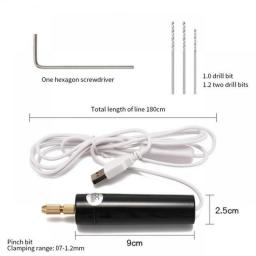 Mini Electric Drills Portable Handheld  USB Drill Rotary Tools Engraver Pen Drilling Jewelry Tools With Drill Bits Power Tools