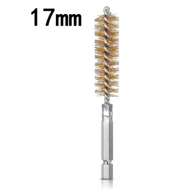 Steel Bore Wire Brush Twisted Wire Stainless Steel Cleaning Brush With Handle 1/4 Inch Hex Shank for Power Drill Impact Driver