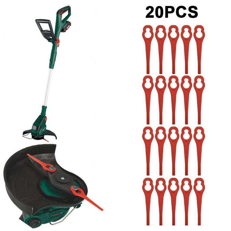 20pcs Plastic Blades For Parkside PRTA 20-LiA1 LIDL IAN 311046 91099406 Trimmers Replacement Blades Lawn Mower Accessories