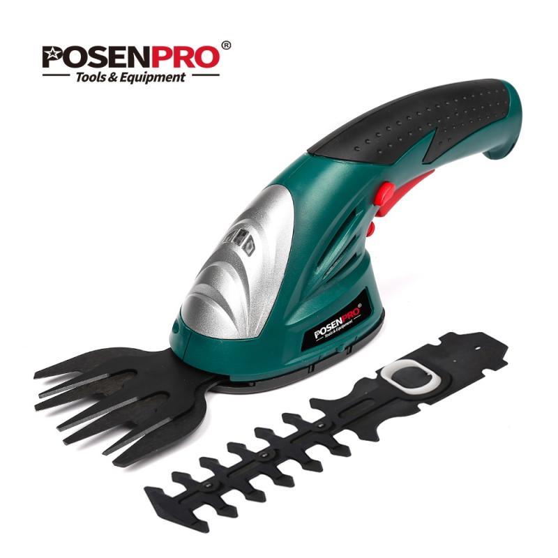 7.2V Cordless Grass Hedge Trimmer 2in1 Battery Rechargeable Shear Hedger PGHS7.2 Cordless Garden Tool posenpro