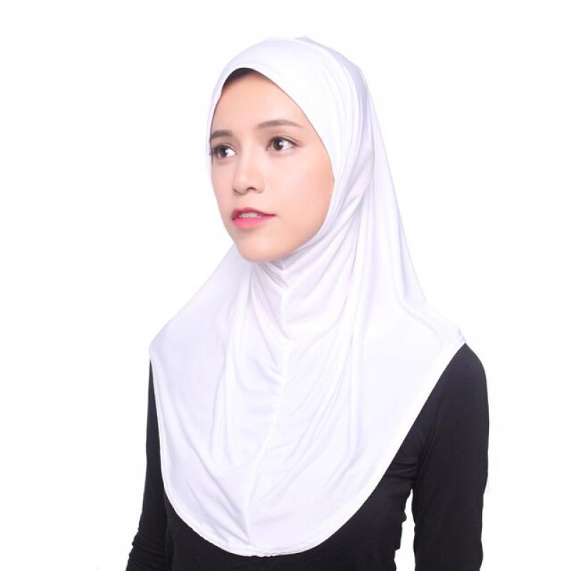 Muslim Hijab Islamic Jersey Turban Women Black Ninja Underscarf Caps Instant Head Scarf Full Cover Inner Coverings hats