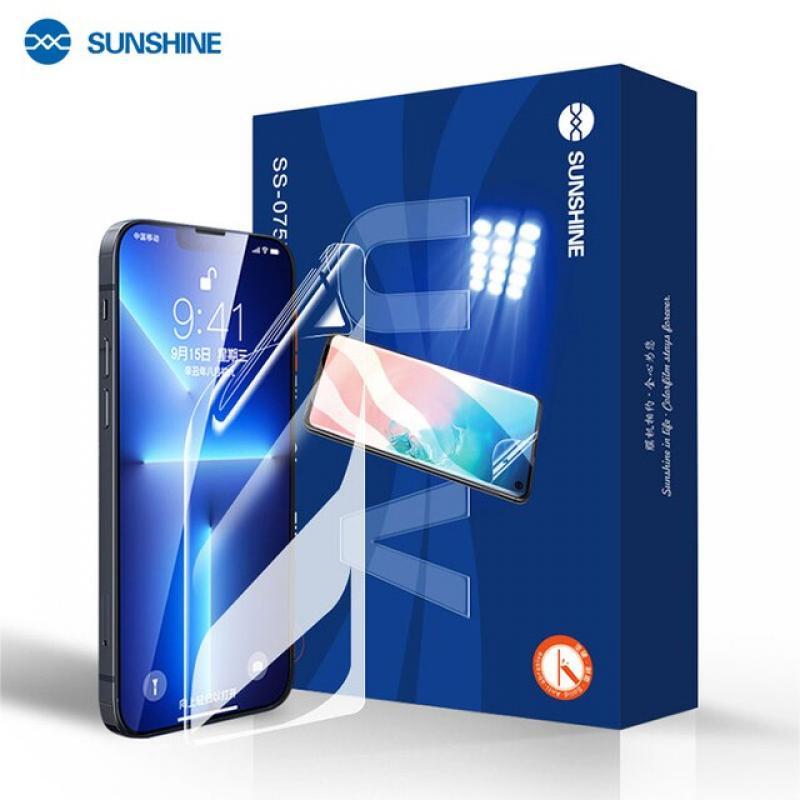 SUNSHINE 25PCS HD UV Fiber Glass Protective Film Series Mobile Phone Screen Protector SS-057U SS-075U SS-U200 Flexible Film