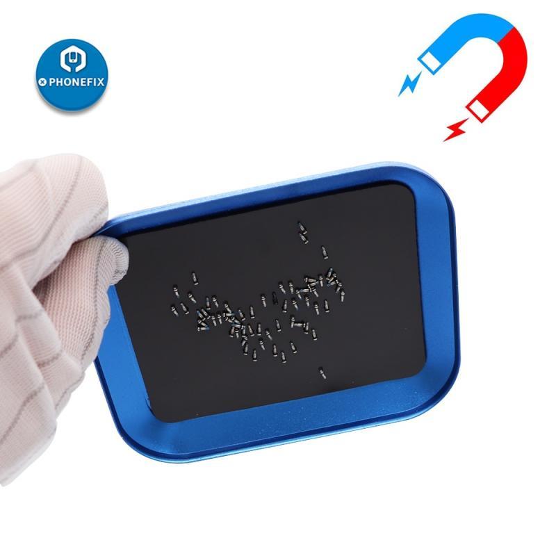 Magnetic Screw Tray Plate Aluminum Alloy Magnetic Pad For Car Boat Drone Rc Crawler Model Repair Tools Mobile Repair Screw Mat