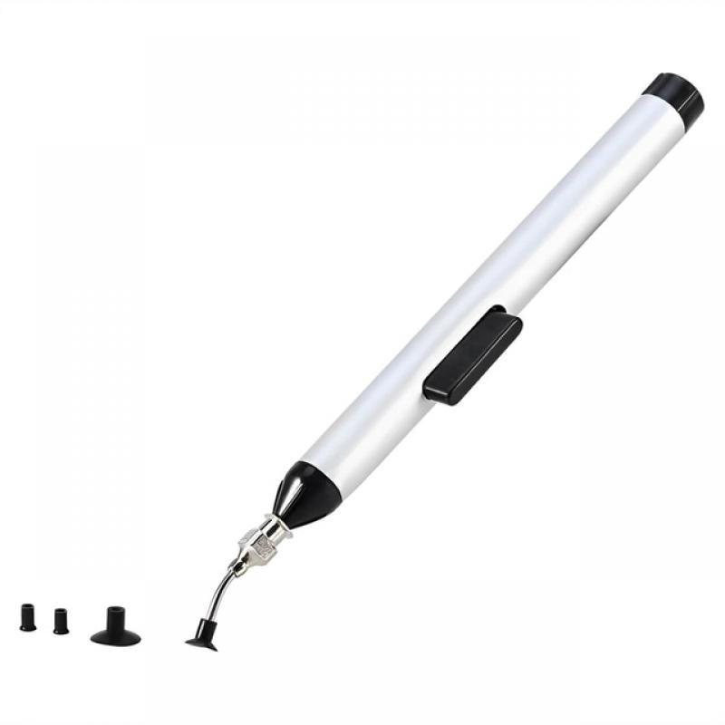 IC SMD Vacuum Suction Pen Remover Sucker Pump IC SMD Tweezer Pick Up Tool Solder Desoldering with 3 Suction Header Dropship