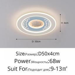 Eye-protecting Children's Room Moon Ceiling Lights Nordic Modern Minimalist Full-spectrum Boys Girls Anti-glare Creative Lamps