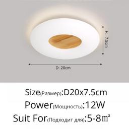 Wood Led Ceiling Light For Living Room Study Bedroom Household Home Lighting Fixtures New Indoor Lights Home Decoration Lamp