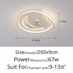 Nordic Creative Children's Eye Protection Bedroom Ceiling Lights Modern Cartoon Astronaut Boys Girls Room Full Spectrum Lamps