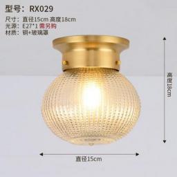 European Style All Copper Small Ceiling Lamp Staircase Lamp Creative Corridor Porch Lamp Modern Balcony Lighting Decoration