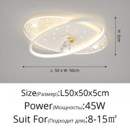 Modern Creative Acrylic LED Ceiling Lights For Living Dining Room Bedroom Villa Kitchen Indoor Deco Lighting Fixtures AC 90-260V