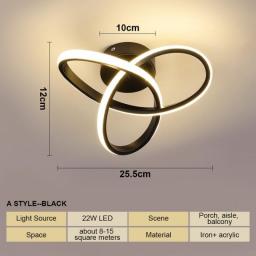 LED Aisle Ceiling Lights Modern Nordic Home Lighting Led Surface Mounted For Bedroom Living Room Corridor Light Balcony Lights