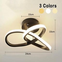 Household LED Chandelier Three Colors Lamp Modern Style Ceiling Lamp Bedroom Light Surface Installation AC 220V Dining Room Lamp