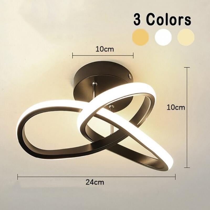 Household LED Chandelier Three Colors Lamp Modern Style Ceiling Lamp Bedroom Light Surface Installation AC 220V Dining Room Lamp